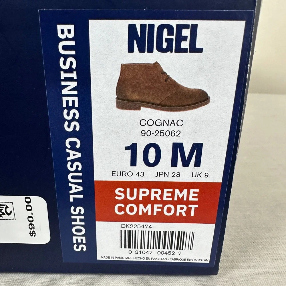 Dockers Men's 10 Nigel Chukka Boots Cognac Suede Leather Lace Up‎